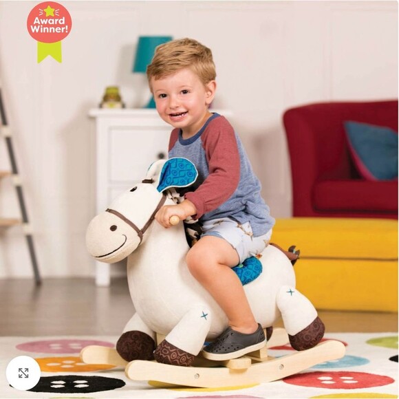 B Toys~Clippity Clap Rocking Plush Rodeo Rocker Rocking Horse - Banjo Rocker EUC - Picture 2 of 9